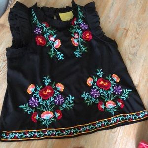 Maeve embroidered blouse from Anthropologie